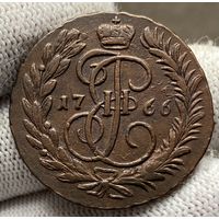 2 копейки 1766 ММ Отличный рельеф!