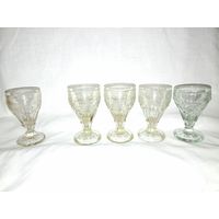 Рюмки лафитники на ножке 5 штук до 1917г