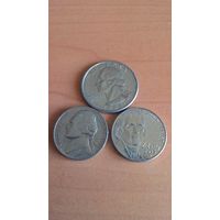 Сборный лот мелких монет США.