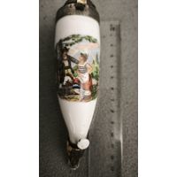 Антикварная чаша трубки (штуммель). Фарфор, роспись. Германия/Австрия, XIX век. Аналог в Музее трубок (Амстердам)