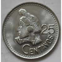 Гватемала 25 сентаво 1990 год UNC. А-2