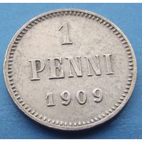 Финляндия в составе РИ. 1 пенни 1909