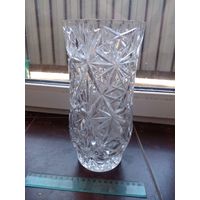 Ваза большая хрустальная СССР 26х13 см 2,5 кг
