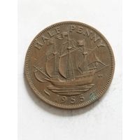 Великобритания 1/2 пенни 1955
