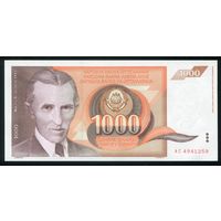 Югославия 1000 динар 1990 г. P107. Серия AC. UNC