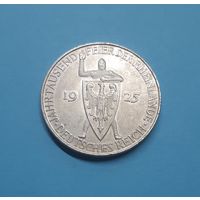 Германия. 5 рейхсмарок. 1925 год. Веймар. Тысячелетие Рейнланда. Отличная! Серебро