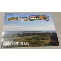 Посткроссинг. Открытка из Германии: остров Хиддензее  (10х15). Прошла почту. Художественная марка, чёткий штемпель.