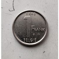 1 франк 1995 года Бельгия (надпись на голландском "BELGIЁ"). Король Альберт 2.
