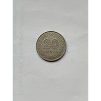 20 центов Малайя. Георг 6.