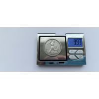 50 копеек 1925 года. ПЛ. Серебро 900. Монета не чищена. 45037