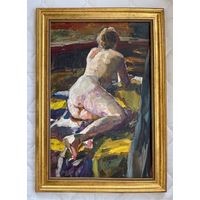 Стасевич И.Н "Эцюд аголенай". Картон, масло. Размер 52х34 см.