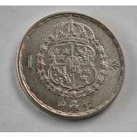 1943 год Швеция крона   серебро