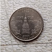 1/4 доллара 2000 года США. Квотер штата Мэриленд.