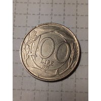 100 лир Италия 1993 год