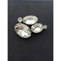 Винтажная брошь кристаллы льда