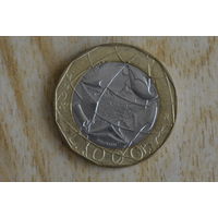 Италия 1000 лир 1998 с 1 руб