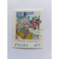Марки   Живопись Лодзинский пейзаж  Польша    1975    1 шт -  1,00 руб