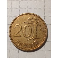 20 пенни Финляндия 1976 год