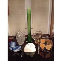 С 1 руб 3 дня ВАЗЫ 2 шт , ПОДСВЕЧНИК , ПЕПЕЛЬНИЦА-БАШМАК , КРУЖКА ПИВНАЯ , лепная статуэтка НЮ-ГРАЦИЯ реплика Микеланджело