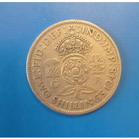 Великобритания 2 шиллинга 1958 год Георг VI с IND: IMP:
